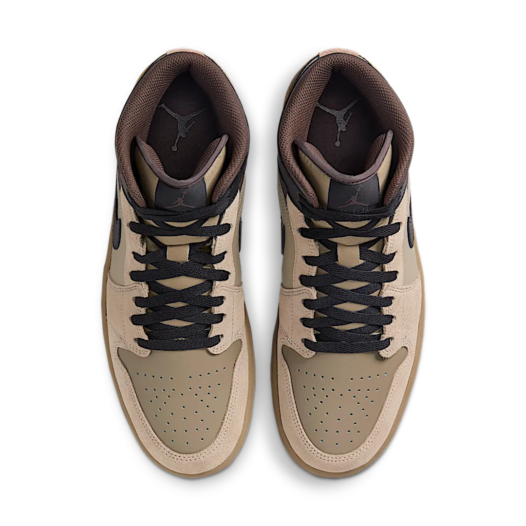 Air Jordan 1 Mid Khaki Baroque Brown