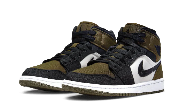 Air Jordan 1 Mid Olive Toe