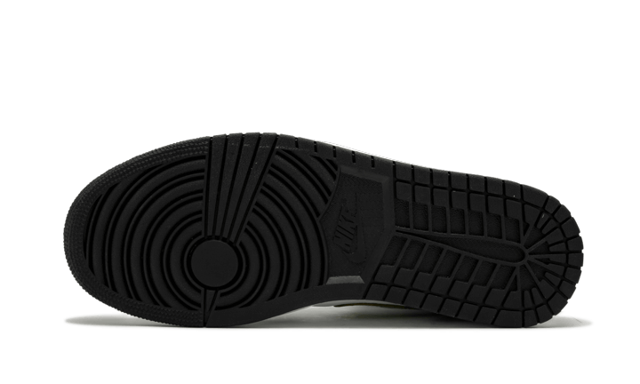 Air Jordan 1 Mid Patent Black White Gold