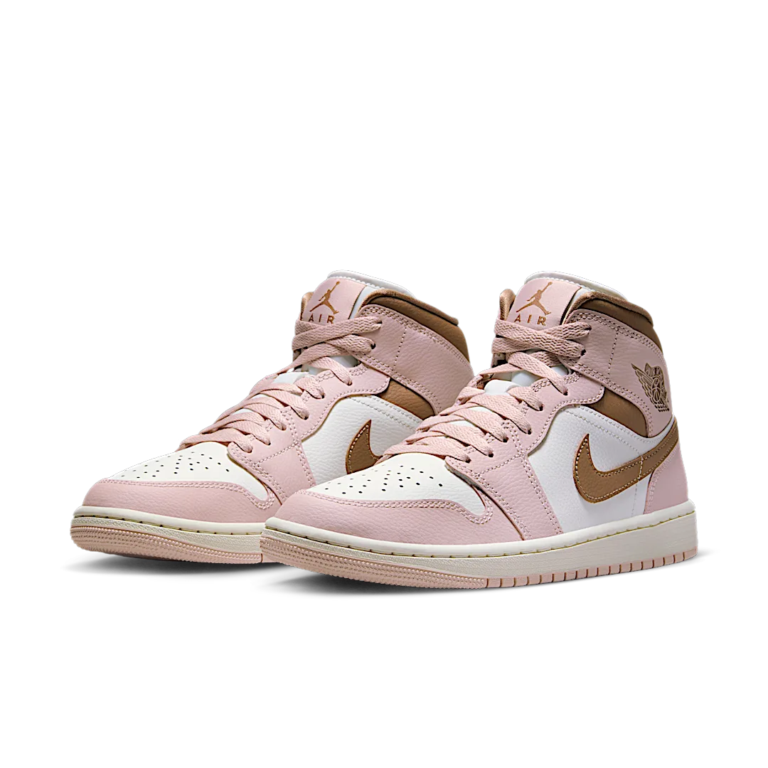 Air Jordan 1 Mid Pink Oxford Brown