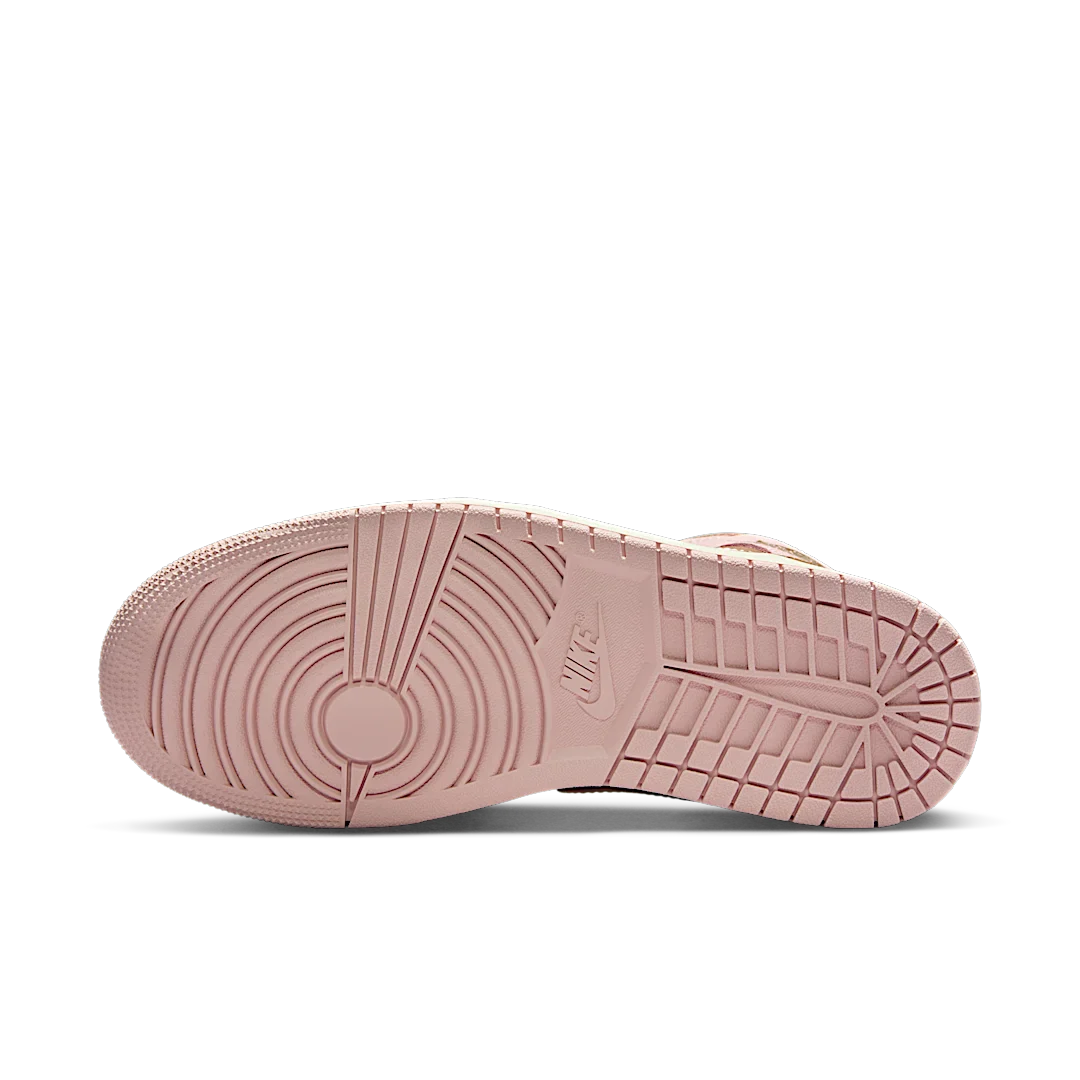 Air Jordan 1 Mid Pink Oxford Brown