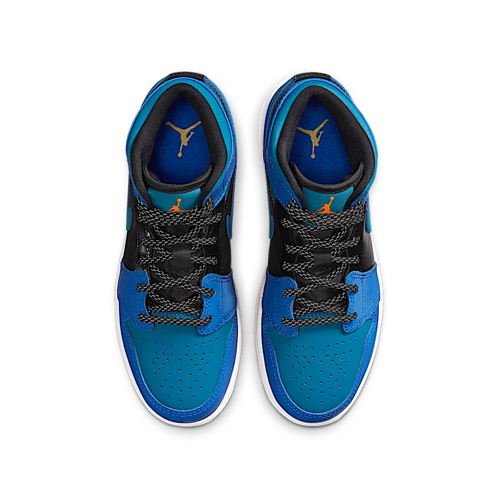 Air Jordan 1 Mid Racer Blue Green Abyss