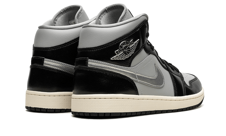Air Jordan 1 Mid SE Black Metallic Silver