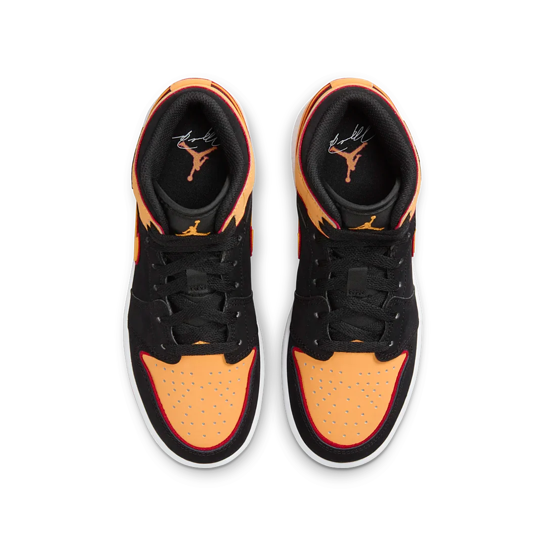 Air Jordan 1 Mid SE Black Vivid Orange