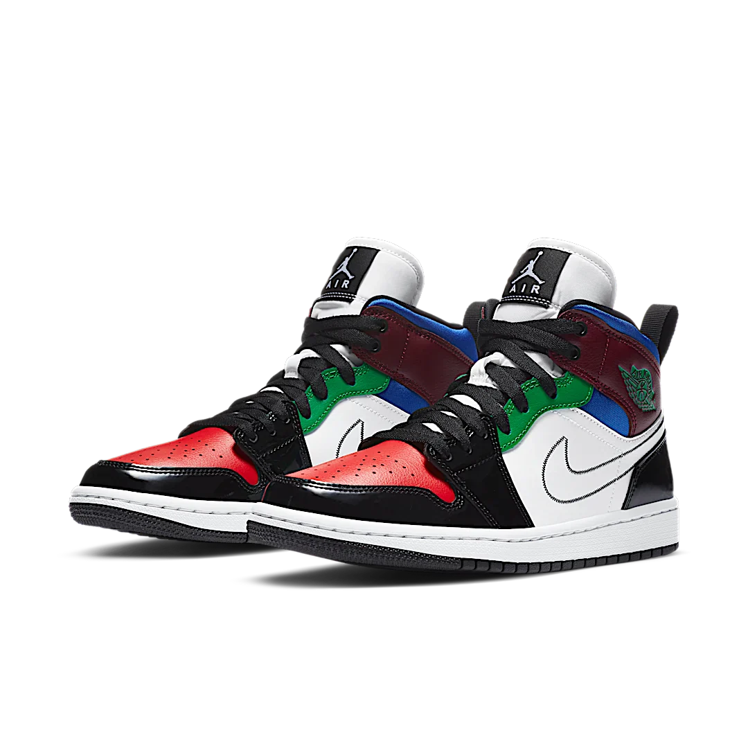 Air Jordan 1 Mid SE Black White Multi-Color