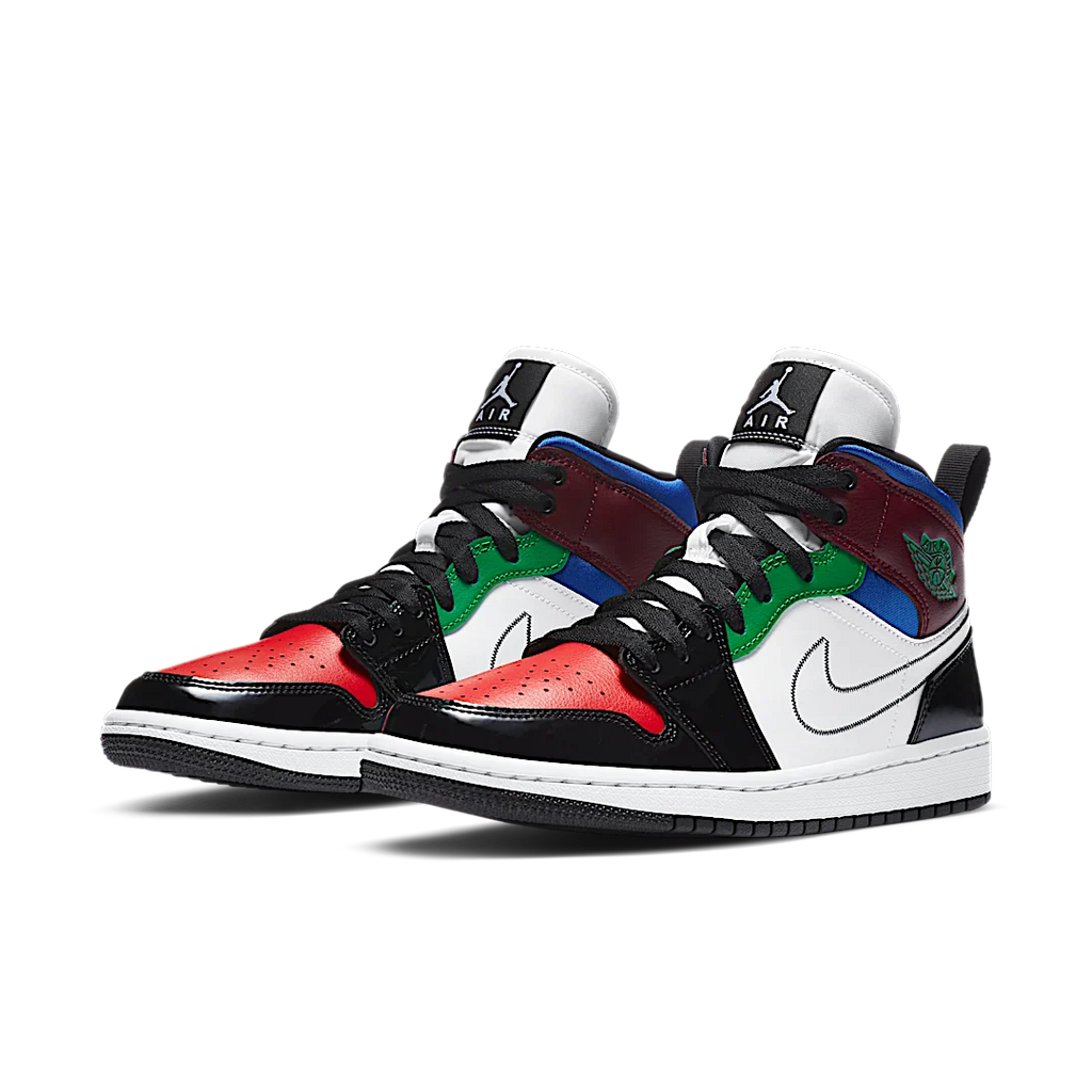 Air Jordan 1 Mid SE Black White Multi-Color