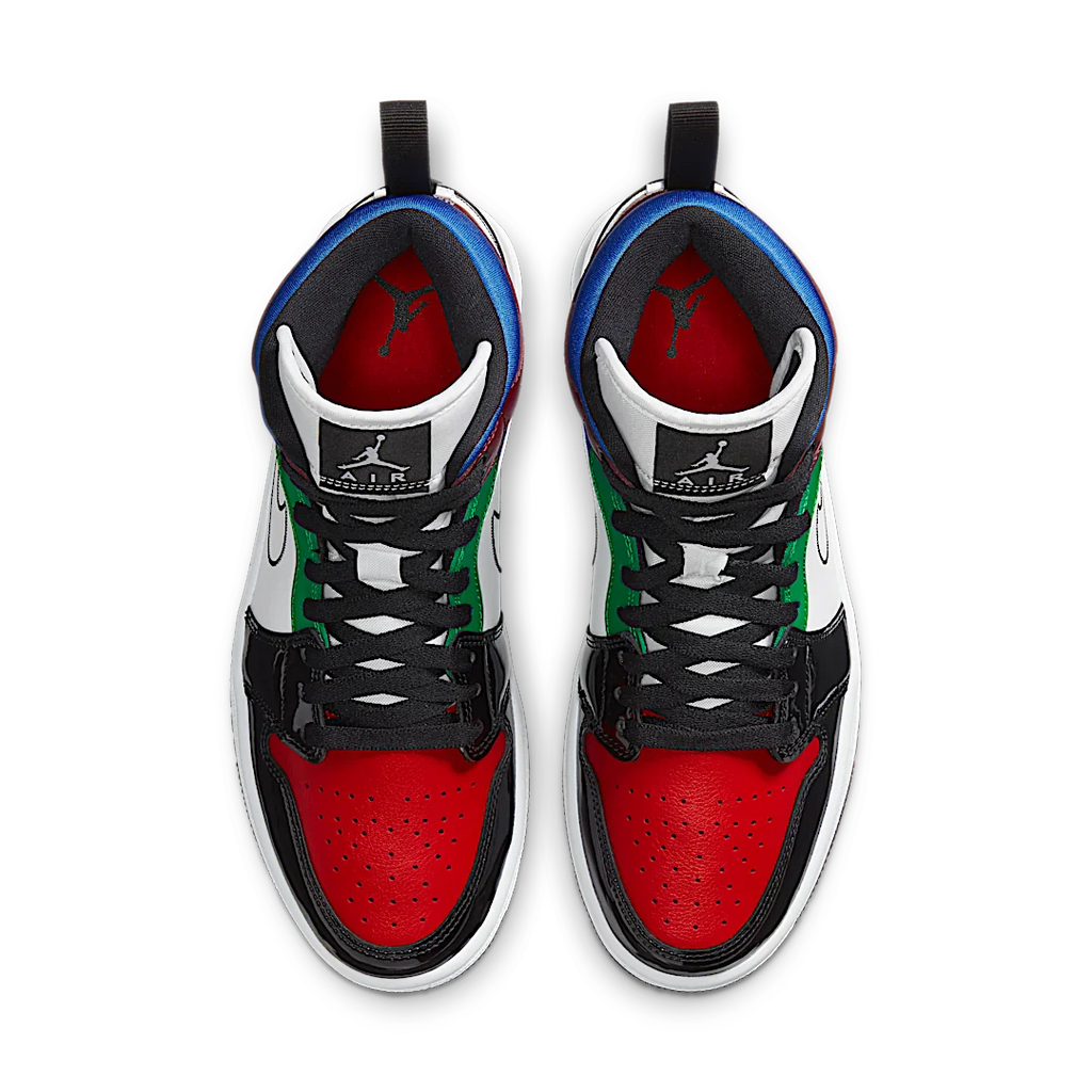 Air Jordan 1 Mid SE Black White Multi-Color