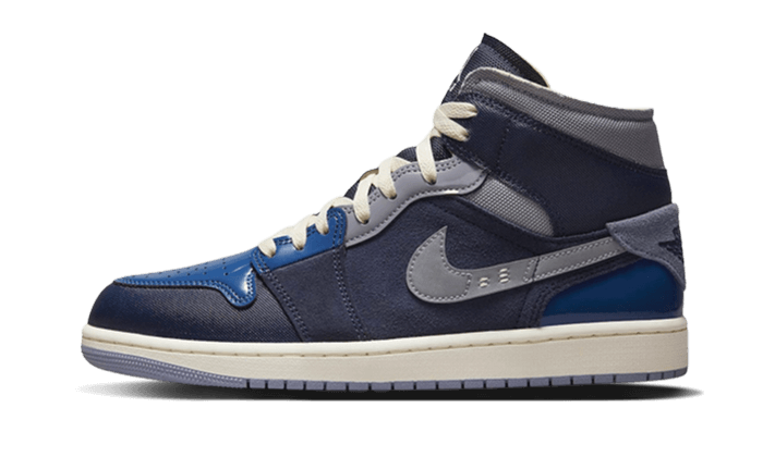 Air Jordan 1 Mid SE Craft Obsidian French Blue Ashen Slate White