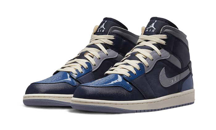 Air Jordan 1 Mid SE Craft Obsidian French Blue Ashen Slate White