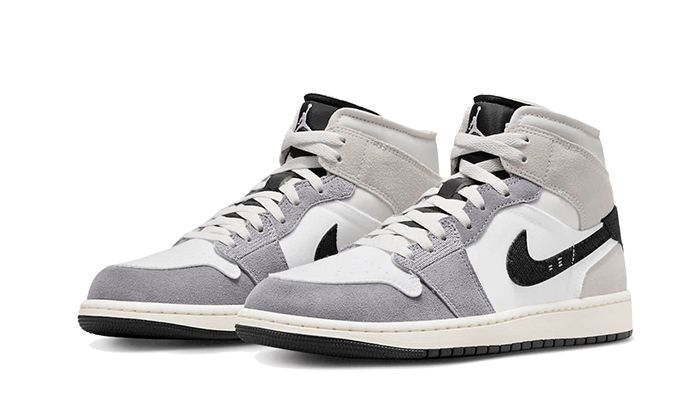 Air Jordan 1 Mid SE Craft White Cement Grey Black