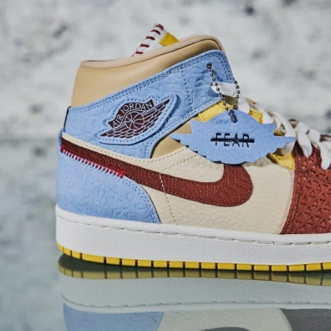 Air Jordan 1 Mid SE Fearless Maison Chateau Rouge