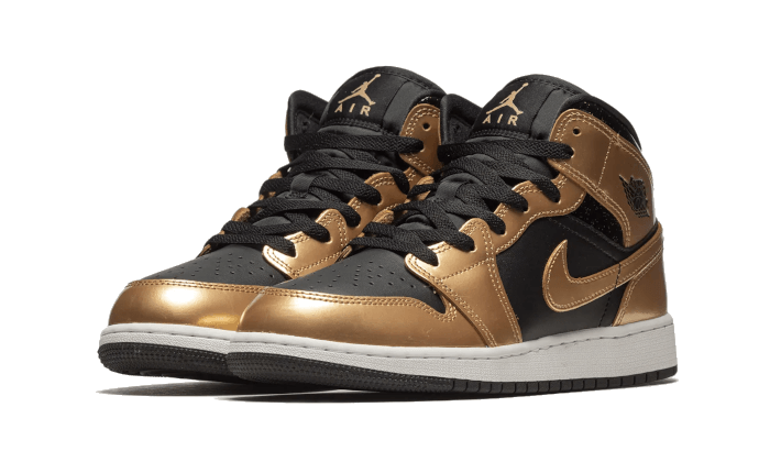 Air Jordan 1 Mid SE Metallic Gold Black