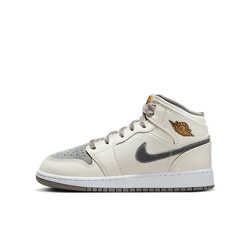 Air Jordan 1 Mid SE Sail Metallic Gold Flat Pewter