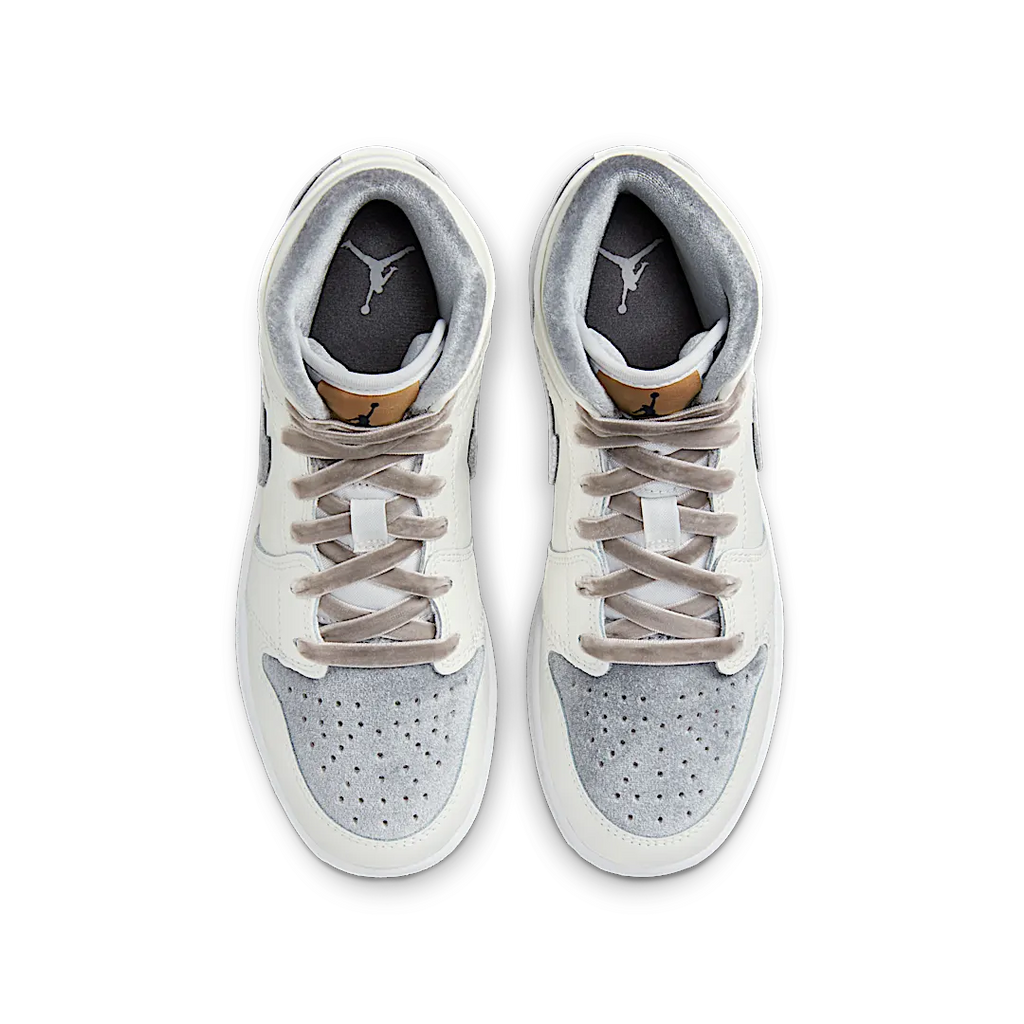 Air Jordan 1 Mid SE Sail Metallic Gold Flat Pewter