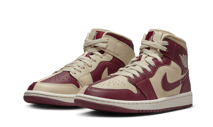 Air Jordan 1 Mid SE Split Beach Cherrywood Red