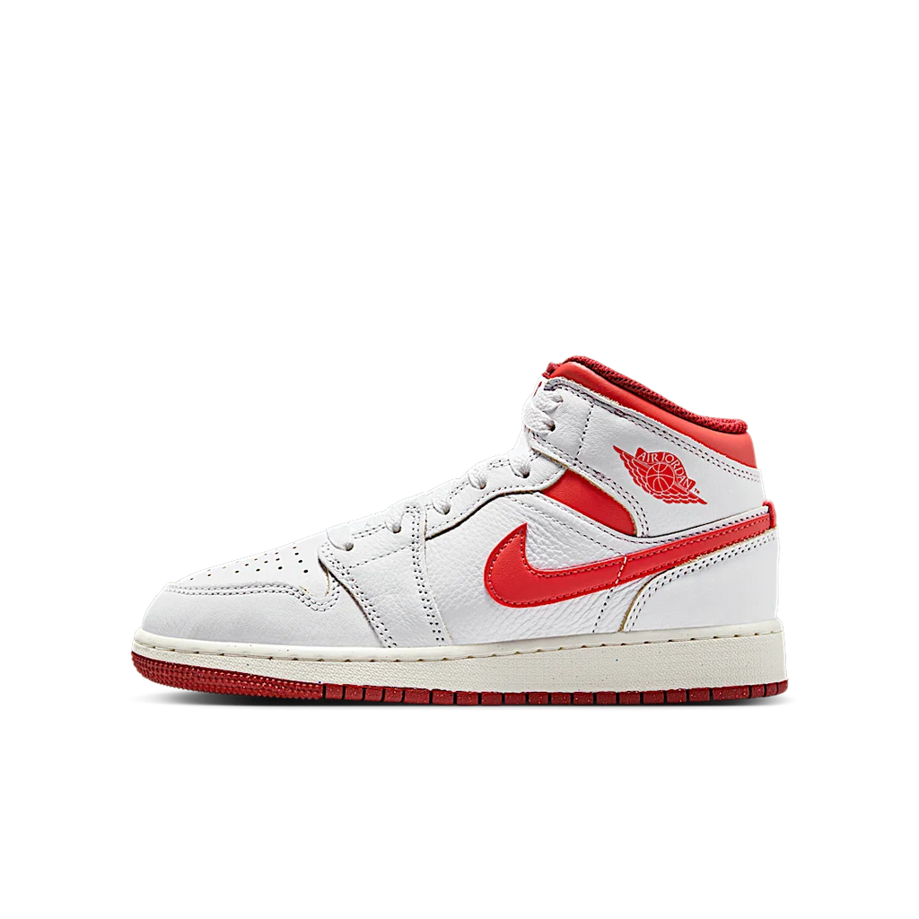 Air Jordan 1 Mid SE White Dune Red