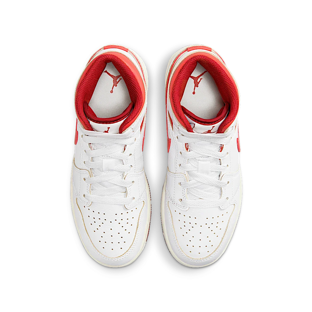 Air Jordan 1 Mid SE White Dune Red