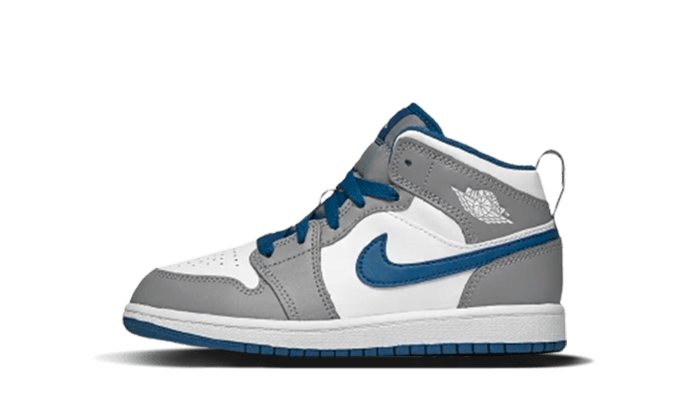 Air Jordan 1 Mid True Blue Cement (PS)