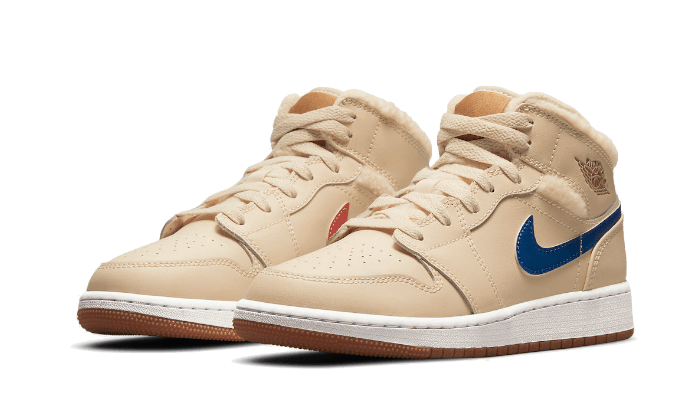 Air Jordan 1 Mid Utility Fleece Pearl White