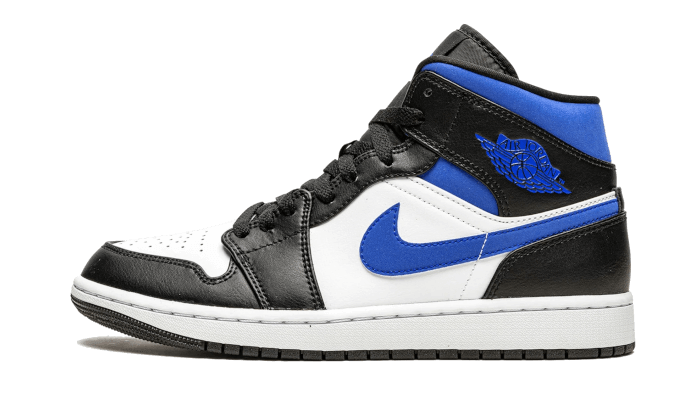 Air Jordan 1 Mid White Black Racer Blue