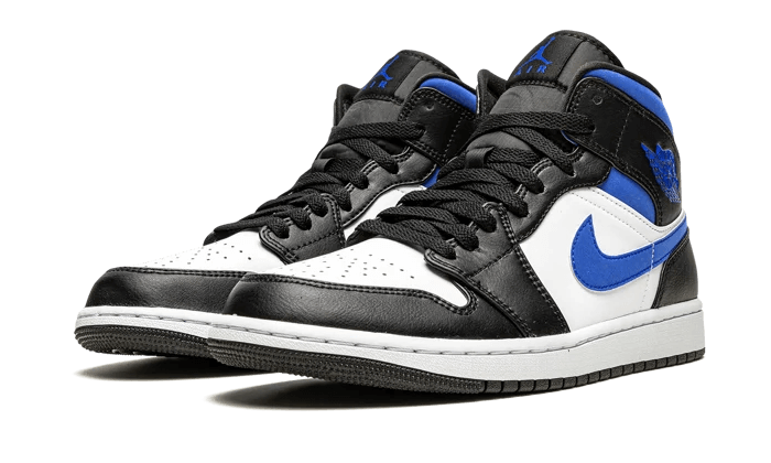 Air Jordan 1 Mid White Black Racer Blue