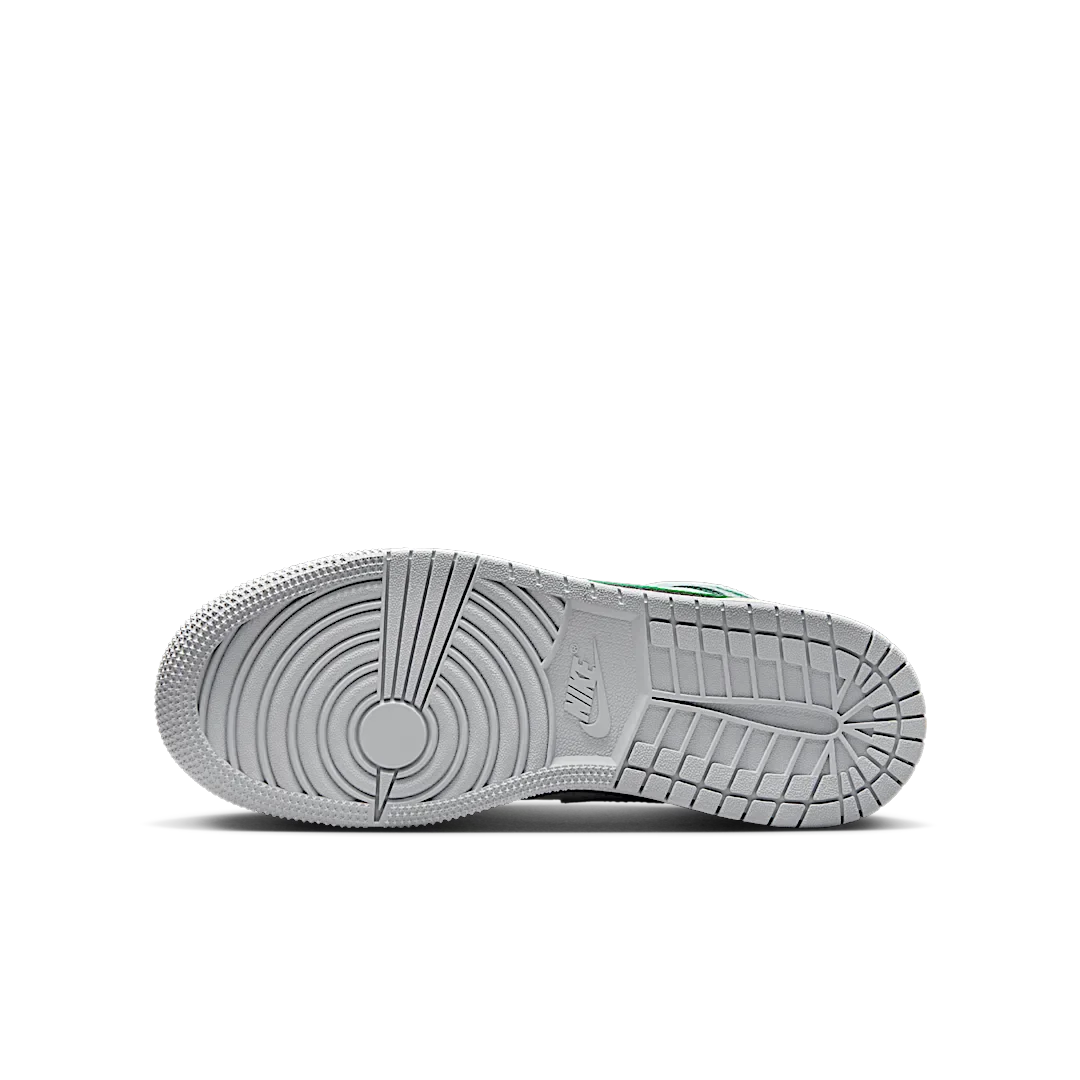 Air Jordan 1 Mid White Pure Platinum Pine Green