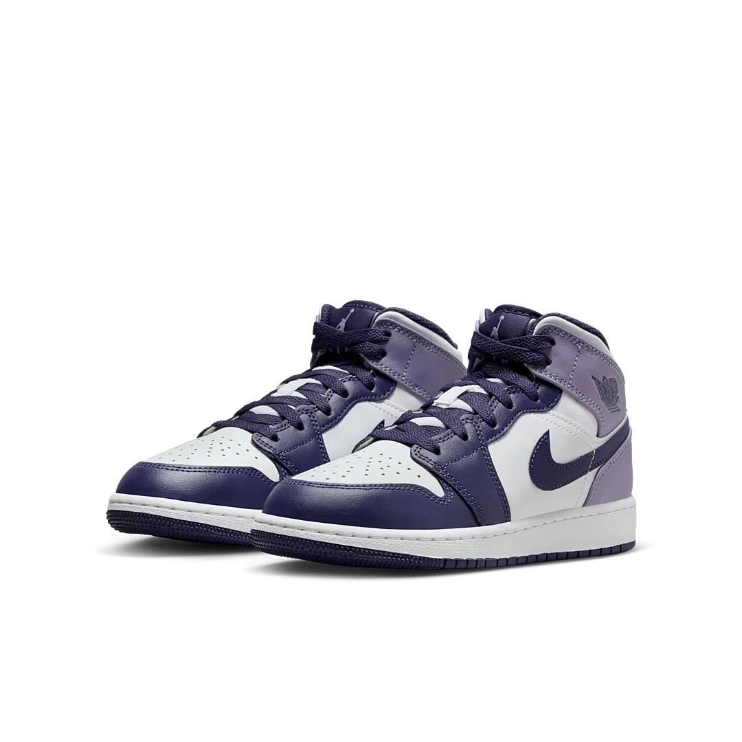 Air Jordan 1 Mid White Sky J Purple