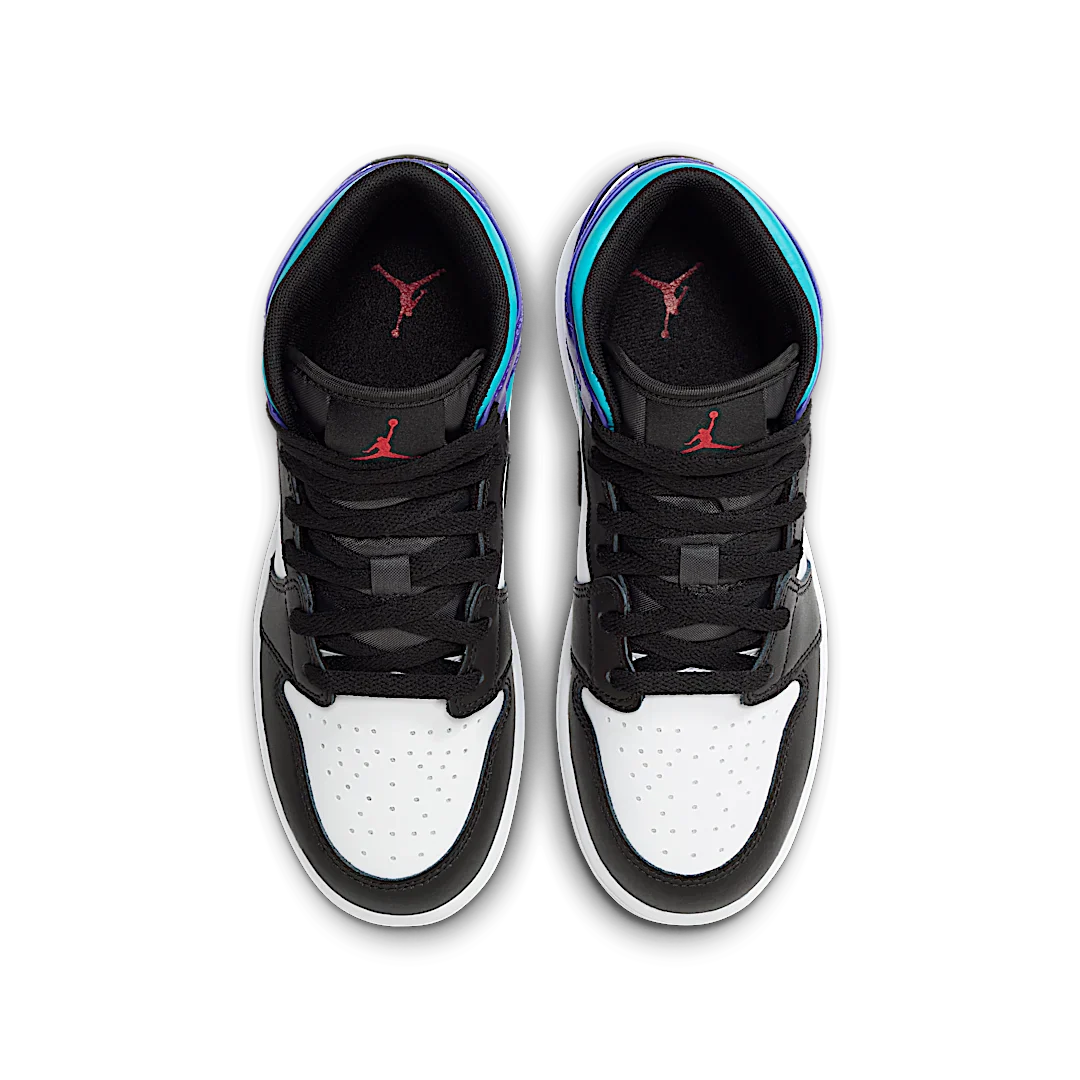 Air Jordan 1 Mid White True Red Aquamarine Black
