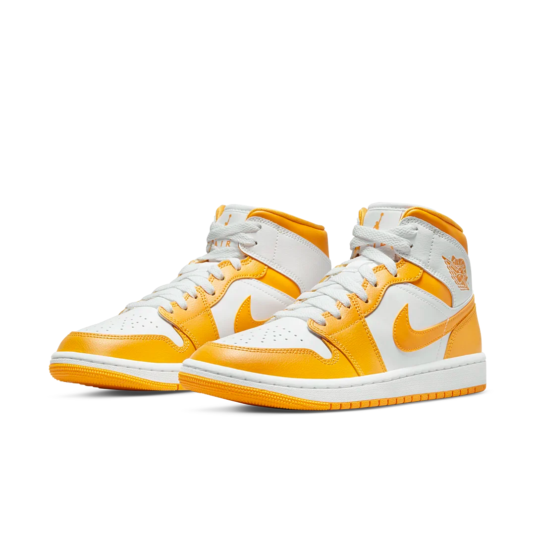 Air Jordan 1 Mid White University Gold