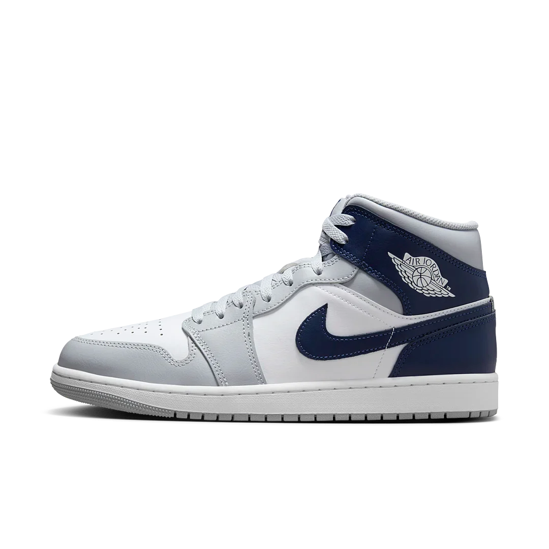 Air Jordan 1 Mid Wolf Grey Midnight Navy