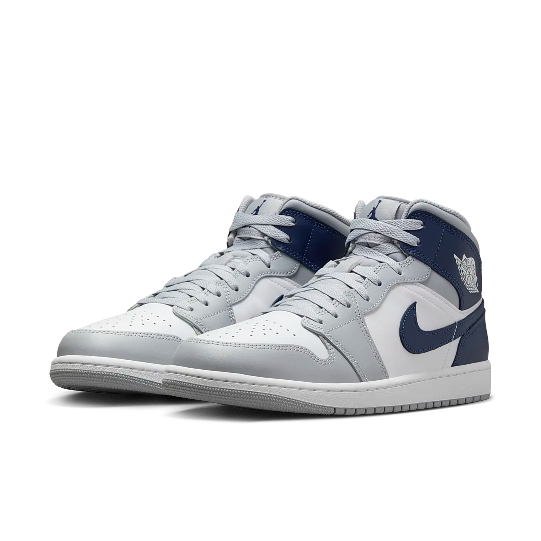 Air Jordan 1 Mid Wolf Grey Midnight Navy