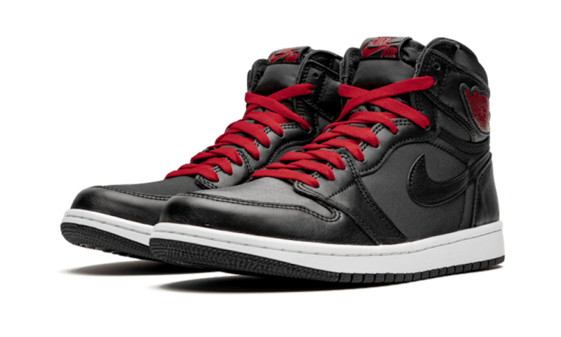Air Jordan 1 Retro High Black Satin Gym Red