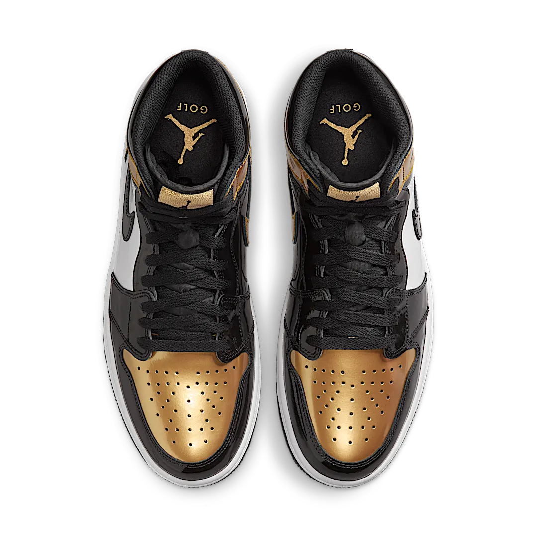 Air Jordan 1 Retro High Golf Patent Gold Toe