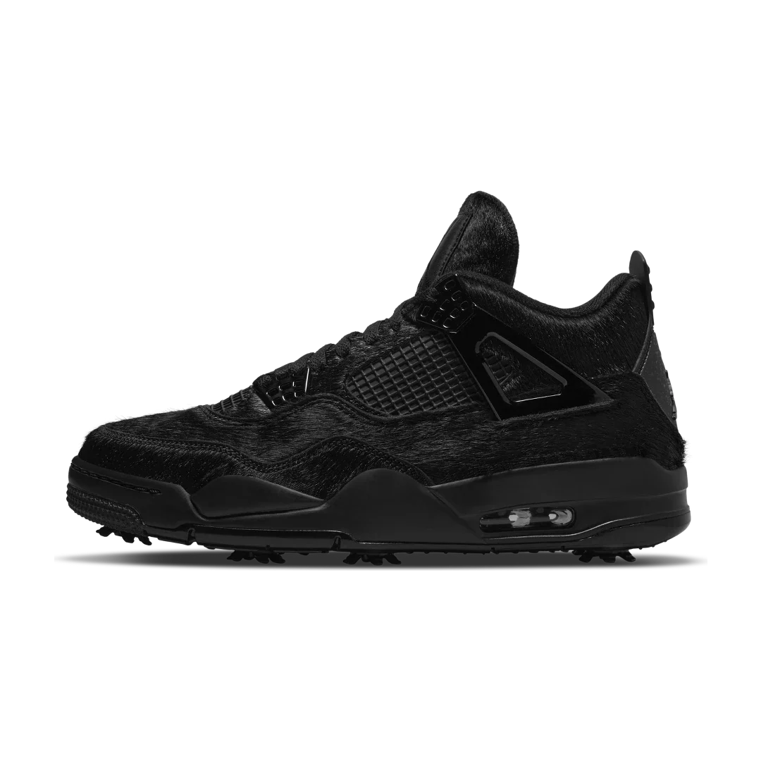 Air Jordan 4 Retro Golf Black Cat Pony Hair