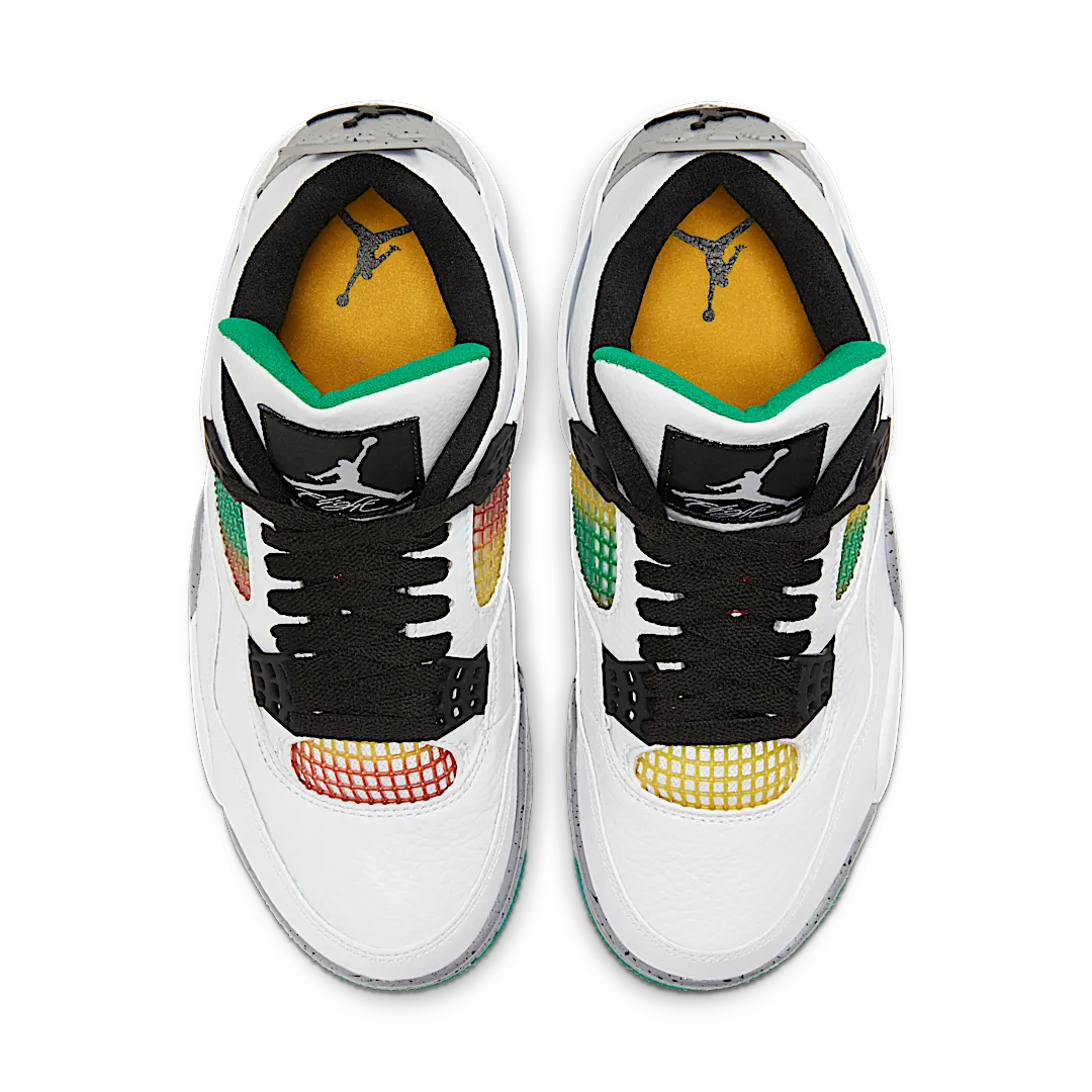 Air Jordan 4 Retro Lucid Green Rasta