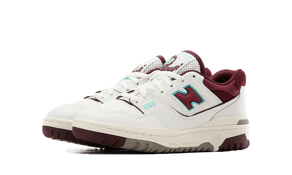 New Balance 550 Burgundy Cyan