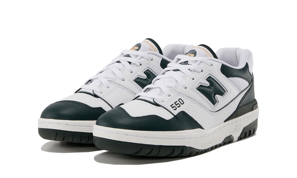 New Balance 550 White Dark Green