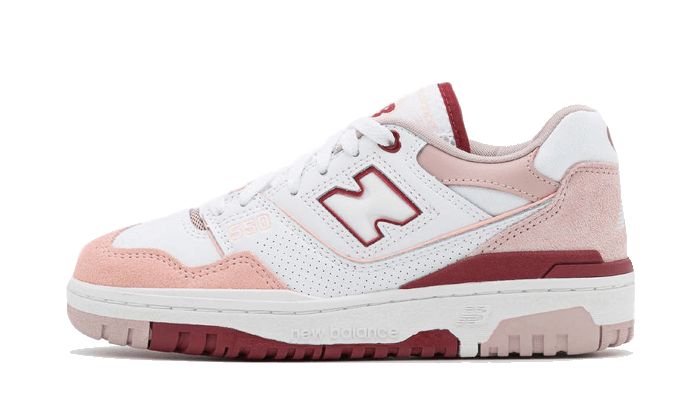 New Balance 550 White Scarlet