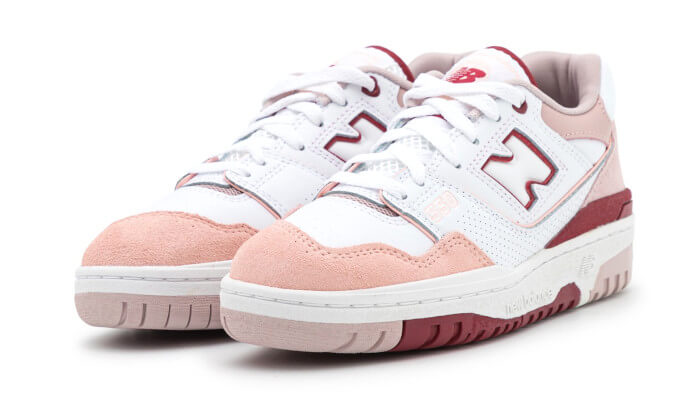 New Balance 550 White Scarlet