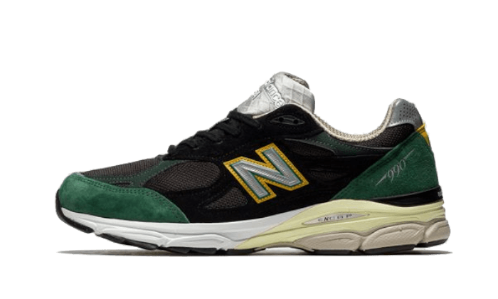 New Balance 990v3 MiUSA Black Green Yellow