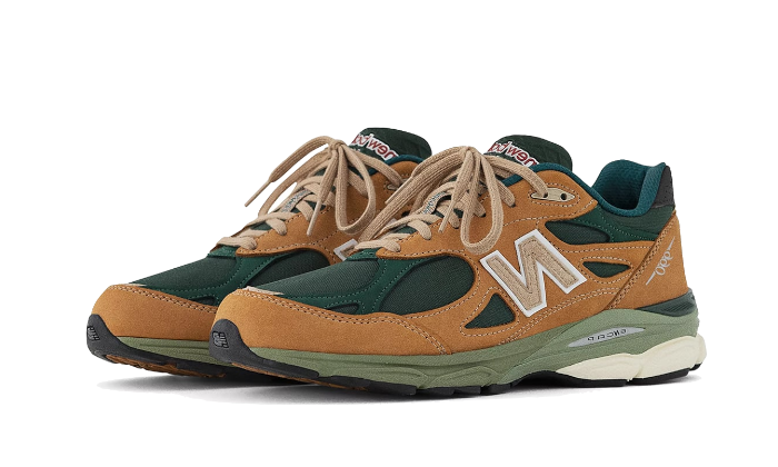 New Balance 990v3 MiUSA Tan Green