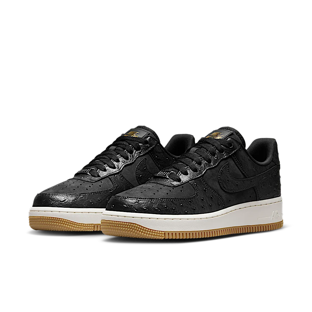 Nike Air Force 1 Low '07 Black Ostrich Gum