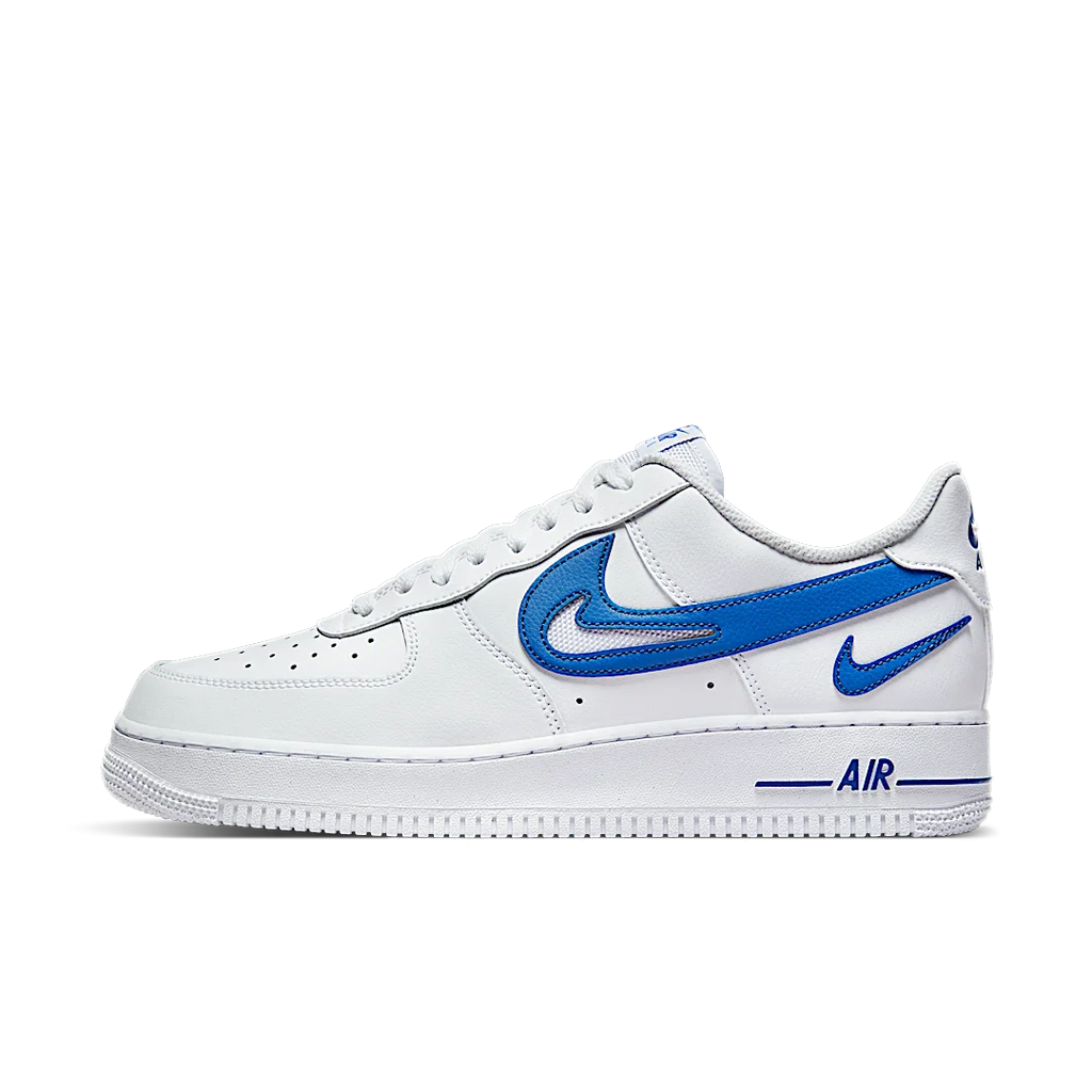 Nike Air Force 1 Low '07 FM Cut Out Swoosh White Game Royal