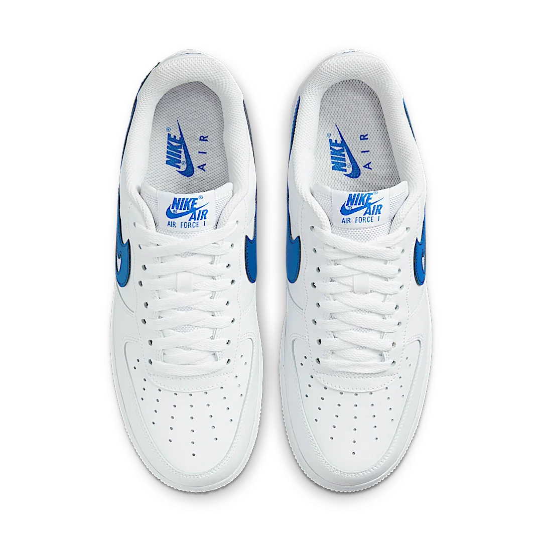 Nike Air Force 1 Low '07 FM Cut Out Swoosh White Game Royal