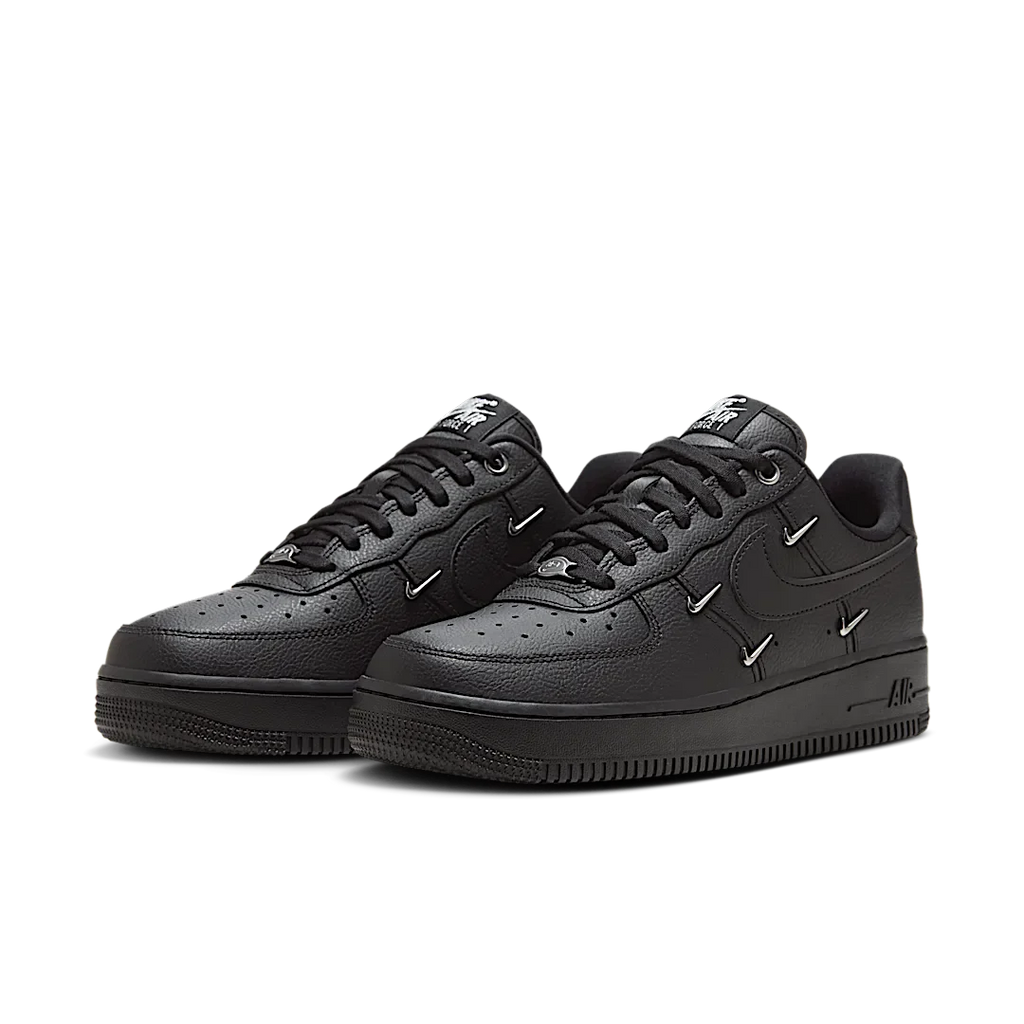 Nike Air Force 1 Low '07 LX Black Silver Mini Swoosh