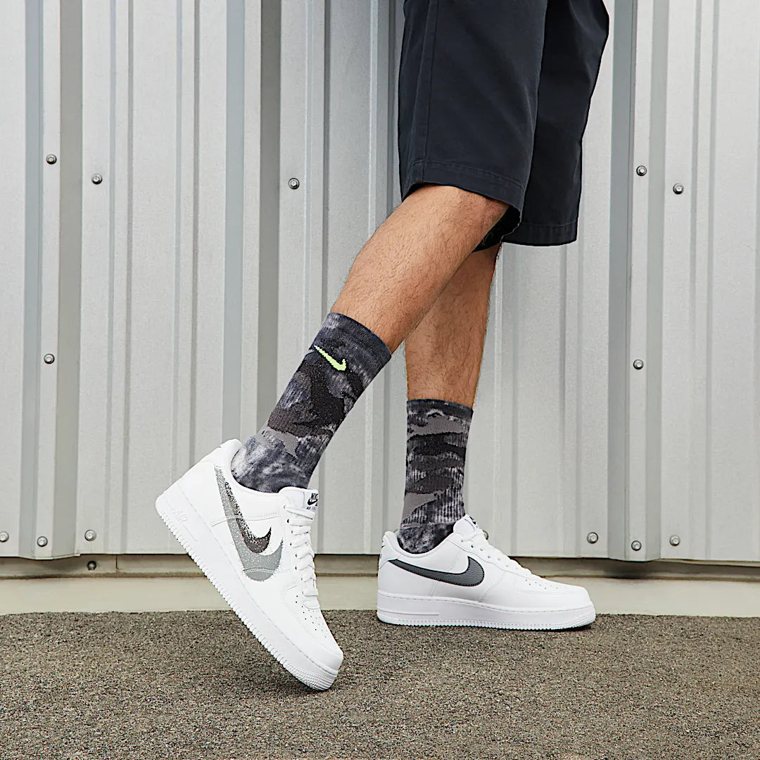 Nike Air Force 1 Low '07 Spray Paint Swoosh White Black Grey