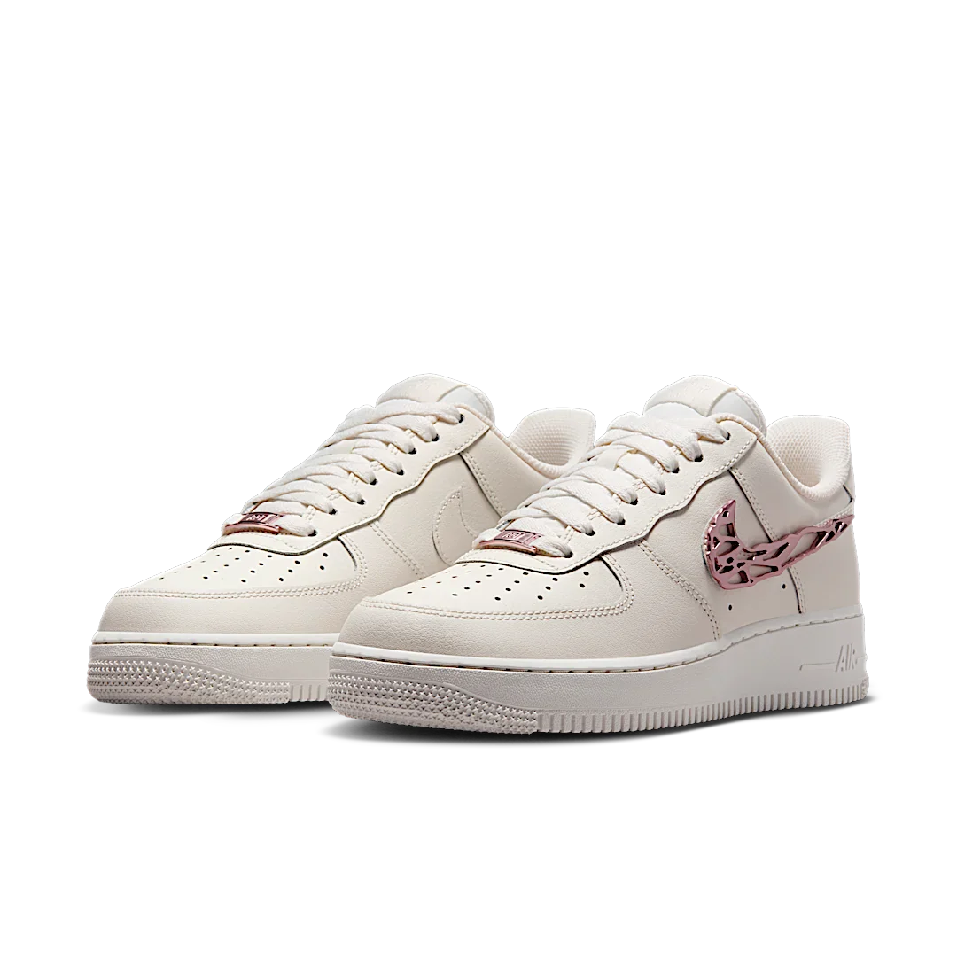 Nike Air Force 1 Low Liquid Metal Swoosh Metallic Rose Gold