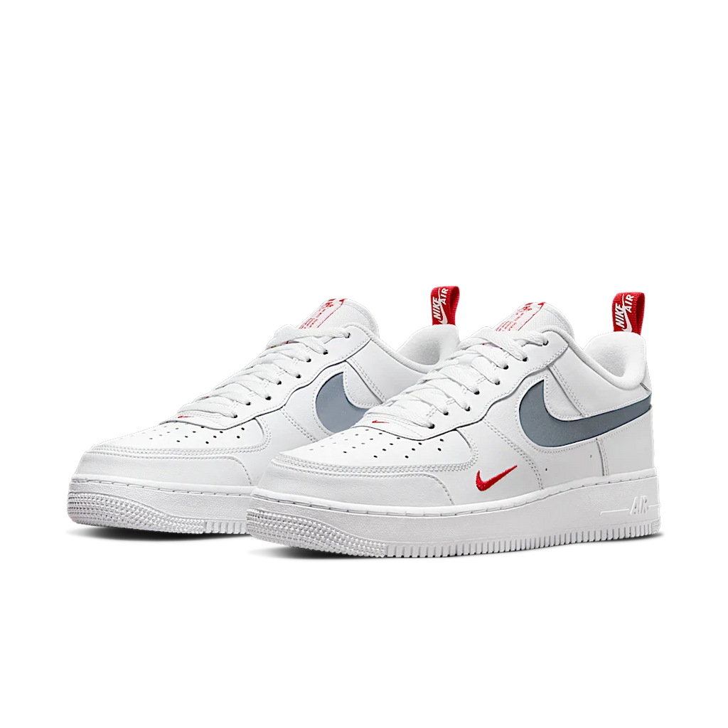 Nike Air Force 1 Low Reflective Swoosh White University Red