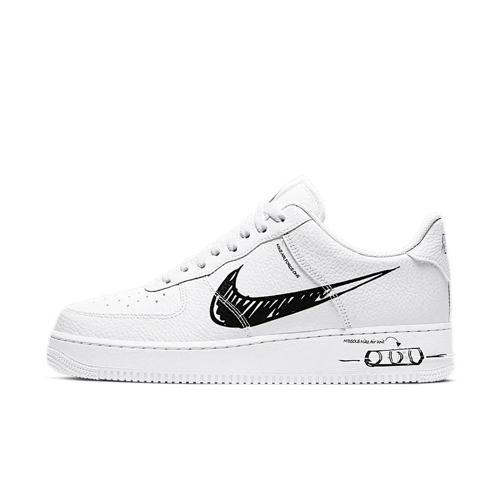 Nike Air Force 1 Low Sketch White Black