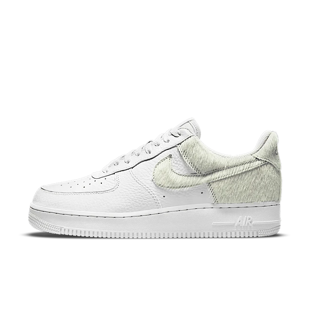 Nike Air Force 1 Low White Pony Hair Heel